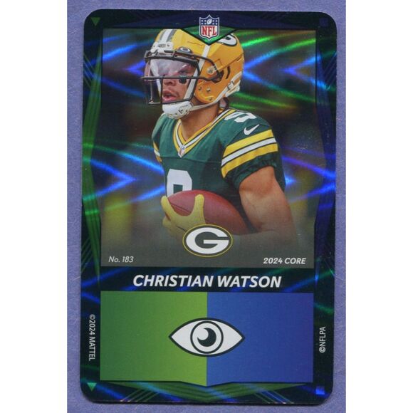 2024 Uno Elite Football Card Dual Color Blue/Green Foil #183 Christian Watson - Picture 1 of 1
